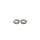 10k Or blanc Boucles d'oreilles avec zirconia