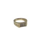 Men’s Zirconia-Accented Ring with Greek-Inspired Design