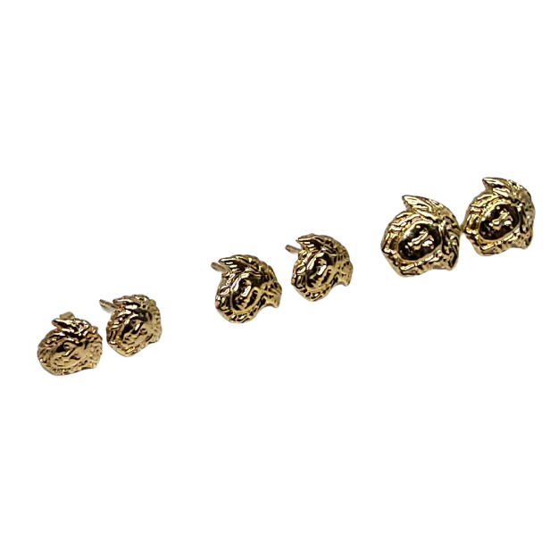 10k Gold Yellow  Earring Medusa