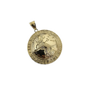 10k Gold Planet World Pendant