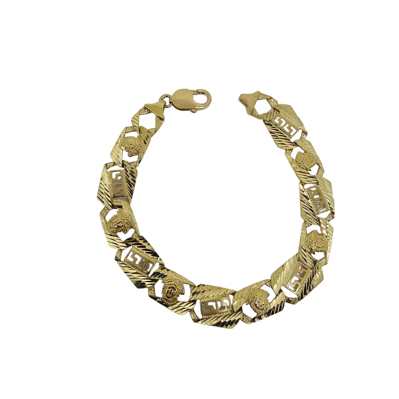 12mm 10k gold  Hand made Meduza Bracelet