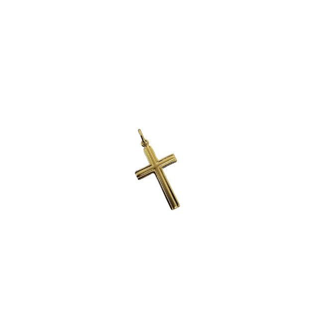 Pendentif croix en or 10k Milan