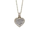 Collier 10k Coeur baguettes 1,57ct de diamants