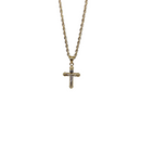 Torsade en or 10kt + Inri Cross en or 10 karat LA503