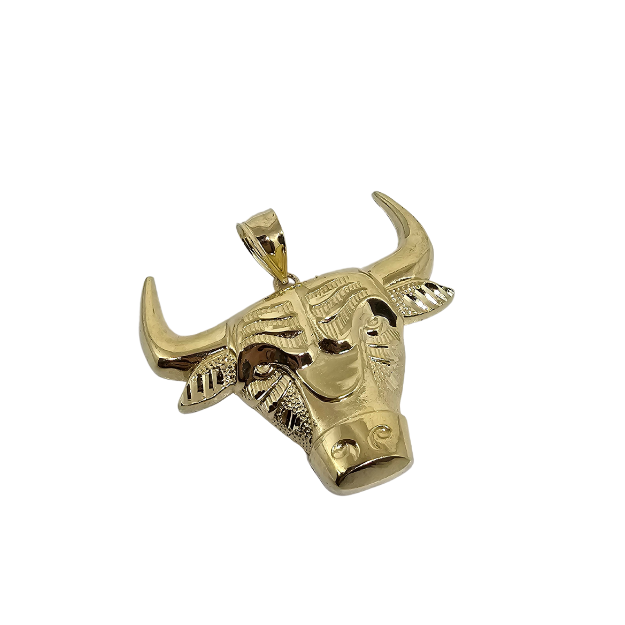 10k Gold Taurus  Pendant