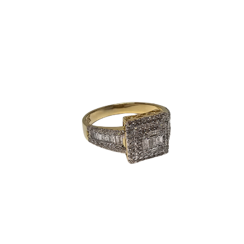 Bague de fiançailles en or 0K avec 1,00ct de diamants