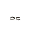 10k Or blanc Boucles d'oreilles huggies