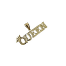 10k Gold Queen Pendant New