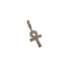 Pendentif croix en or jaune 10K avec 0.50 CT SI - Diamants naturels