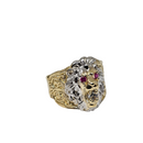10k Lion Ring Red eyes