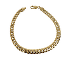 Bracelet en or jaune 10K avec maillons cubains de 6 mm