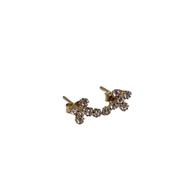 10k Cross Earring Yellow Gold