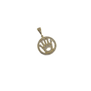 10K Gold Crown Pendant New