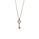 10k Gold Chain with Yellow Gold Key of Love pendant New