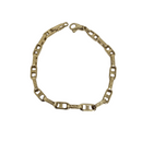 10k 5mm Bullet bracelet Greek design