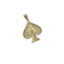 Pendentif en or 10k A of spade Lucky