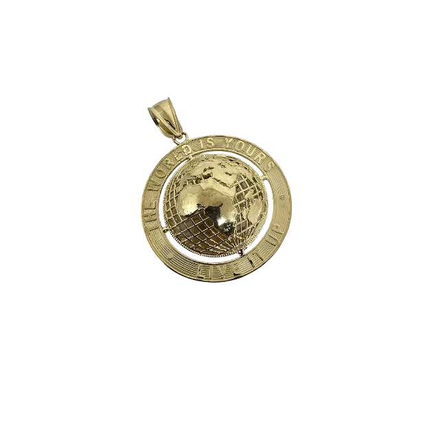 10k Gold Planet Pendant New