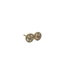 10K Two-Tone Circle Earrings with 0.45ct Natural Diamonds
