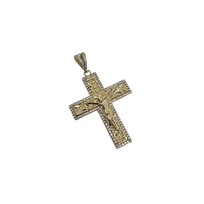 Polished 10K Yellow Gold Cross Pendant