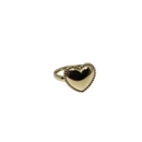 Golden Affection: 10K Yellow Gold Plain Heart Ring