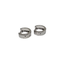 10K white gold Earrings Huggies NEW- MBS-040
