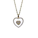 10k Gold Chain with Yellow Gold Heart  pendant New