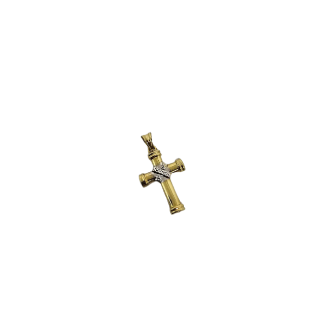 Pendentif croix en or 10k Fabio