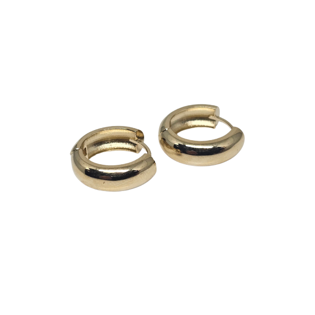 14k Yellow Gold Huggies