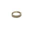 Blush Glow – 10K Yellow Gold Ring with Inlaid Pink Sapphire