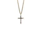 Torsade  en or 10kt + Inri Cross en or 10 karat LA503