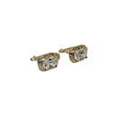 10K Gold stone Greek design Earring
