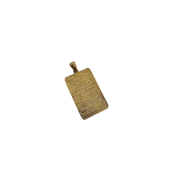 10k Yellow Gold Bible Pendant New