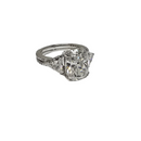 Bague de fiançailles en or blanc 14K avec 5,09 ct au centre et 7,34 ct de diamant LAB VS