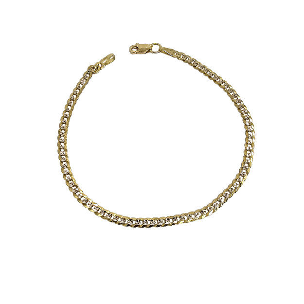 3mm  Bracelet Solid Full 10K Yellow Gold MBS-1076