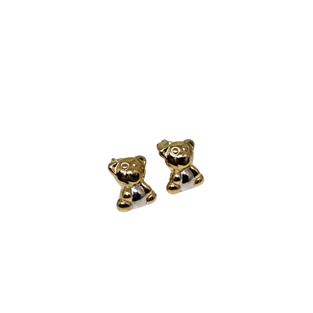 10k Bear Earring Yellow Gold