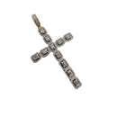 10k1.92ct diamond  VVS/VS emerald Cross