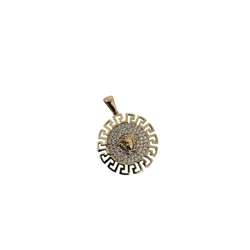 "Bold 10k Gold Medusa Pendant – A Timeless Statement of Power"