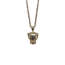 10K Yellow Gold Panther Head Pendant with Rope Chain – Strength in Every Detail