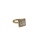 14k 3.11ct Princess cut Shape VS Diamonds