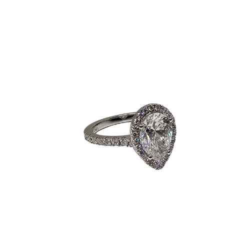 14k 2.65ct Beautiful Ring Pear Shape Vs Diamonds