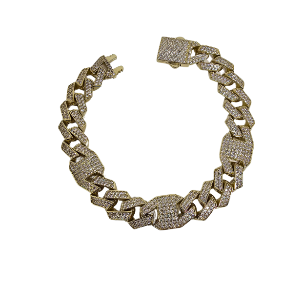 10k 13mm Gold Bracelet New