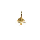 10K Gold Lebanese Cedar  Pendant