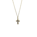 Chaîne en or 10k avec pendentif croix en or jaune Nouveau