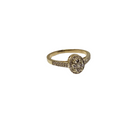 Jolie bague en or jaune 14 carats avec diamants naturels de 0,32 carats