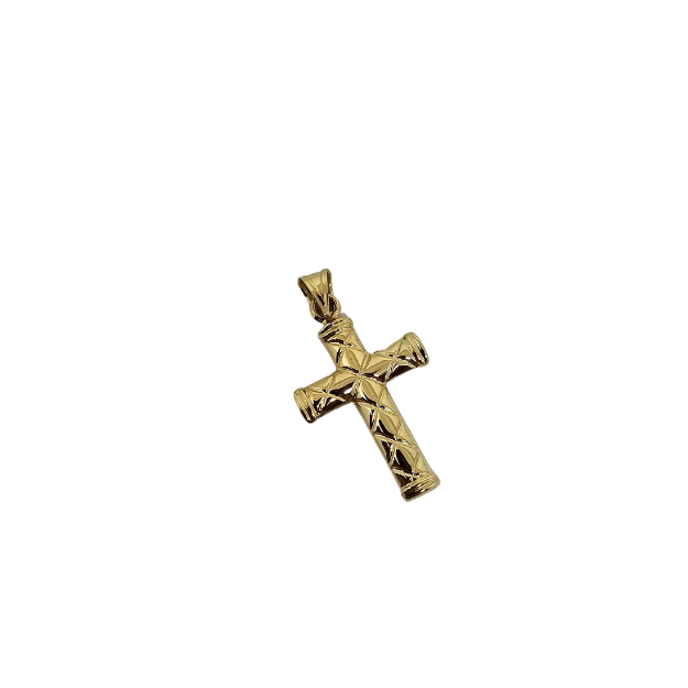 Pendentif Croix meduse  en or 10k CP017