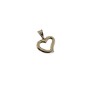 Bold 10k Gold Heart Pendant –  Love