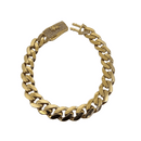 11mm Monaco Bracelet in 10K Yellow Gold with Lion Lock New