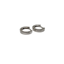 10K white gold Earrings greek design Huggies NEW- MBS-038