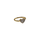 10k 0.16ct Beautiful Heart Ring SI Diamonds New