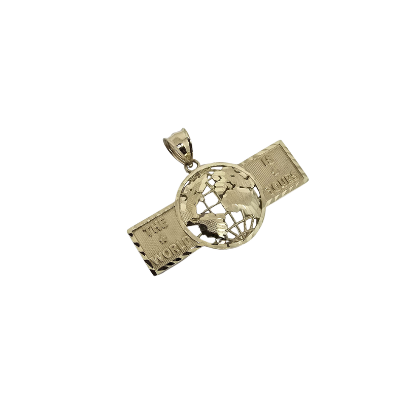 The world is yours  - 10K Gold  Pendant